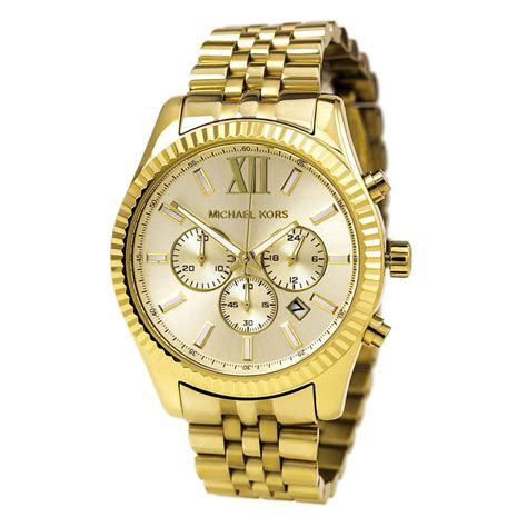 michael kors gouden herenhorloge|michael kors men's gold watch.